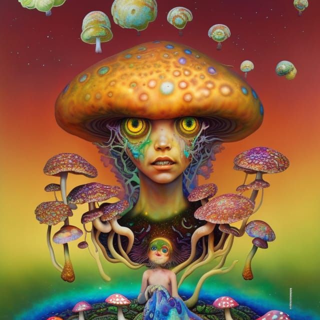 Fungi Girl 4718 - AI Generated Artwork - NightCafe Creator