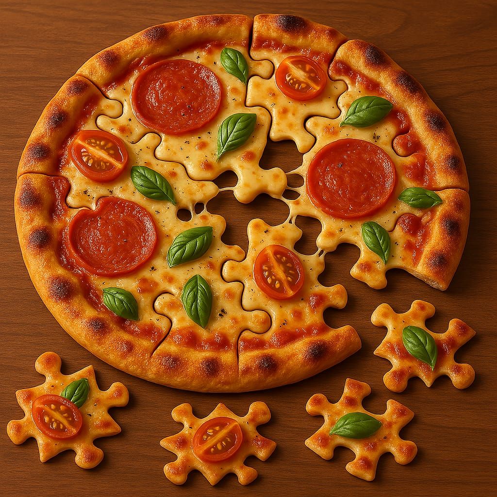 pizza puzzle pieces