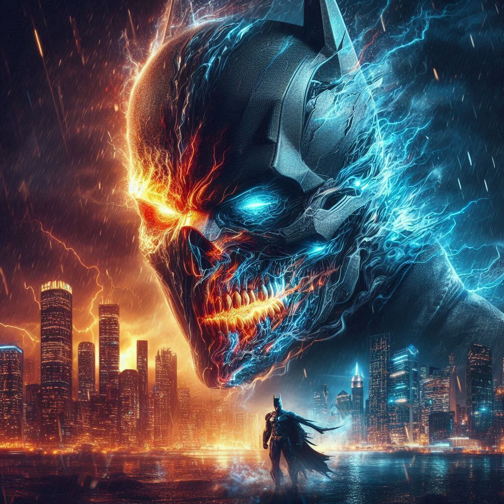 Ghost rider and Batman fusion