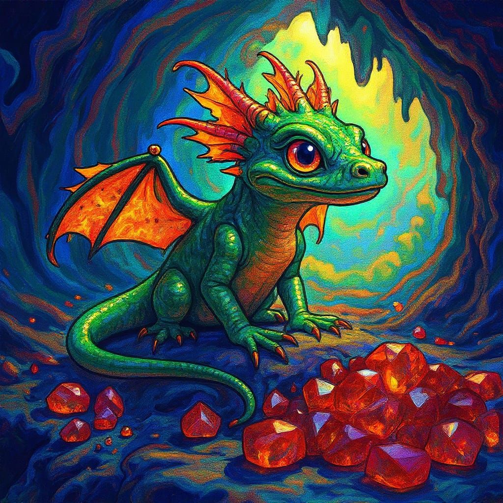 Psychedelic Stained Glass Art with Luminous Colors