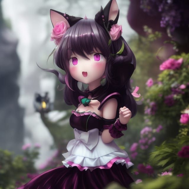 Catgirl Anime Kawaii Hyouka, Cat, cg Artwork, animals png | PNGEgg
