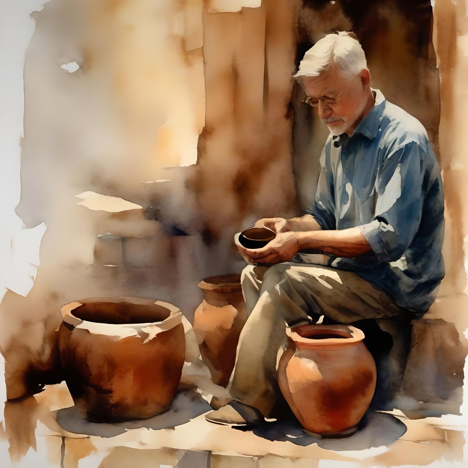 Male Portrait, Master potter