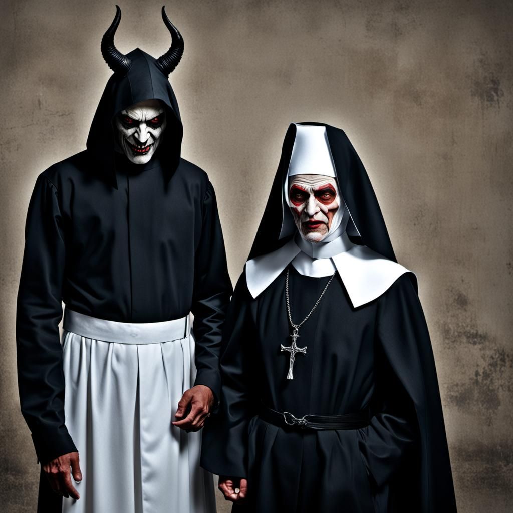 The devil and his nun.