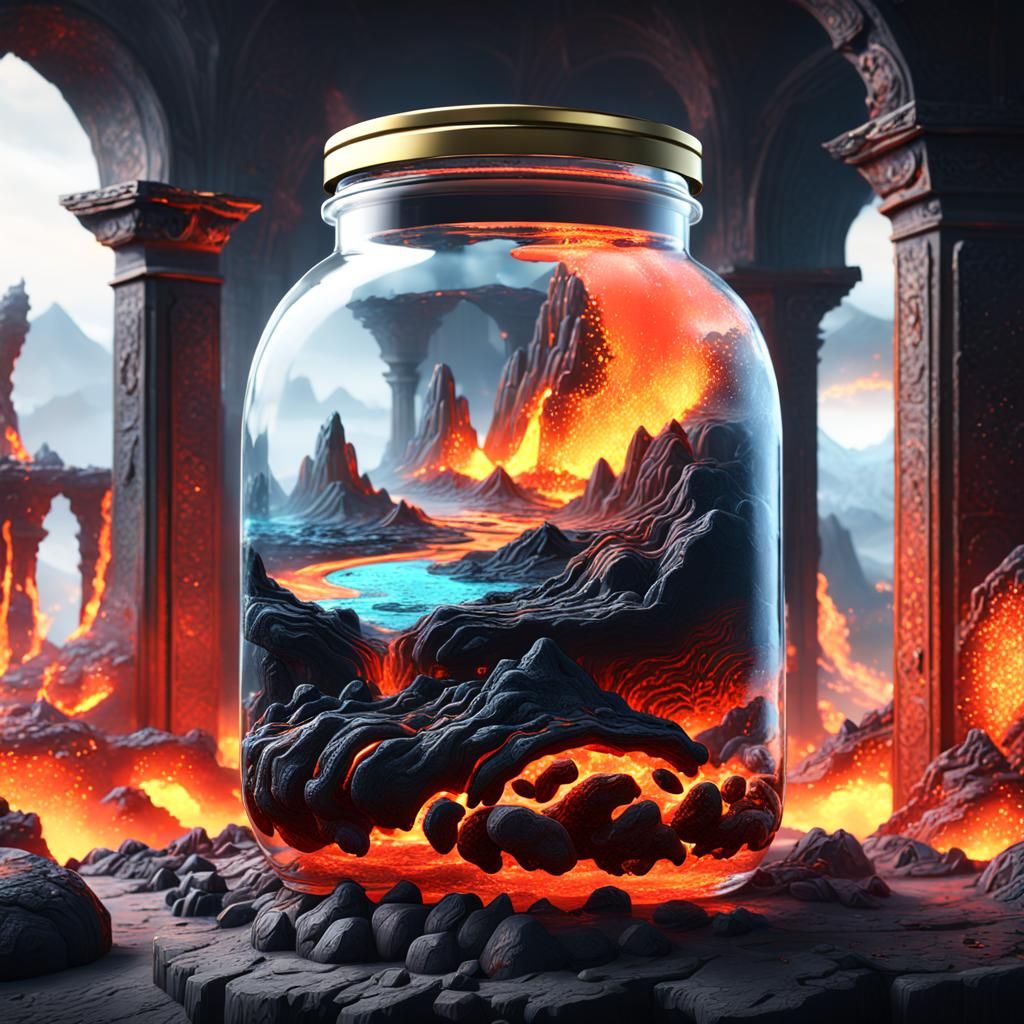 Lava in a jar