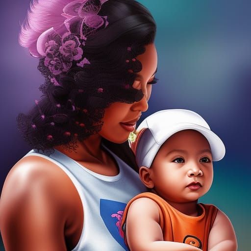 Mother and son - AI Generated Artwork - NightCafe Creator