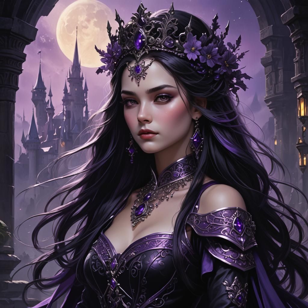 The princess of the Purple-Black Kingdom has fair. She have white skin ...