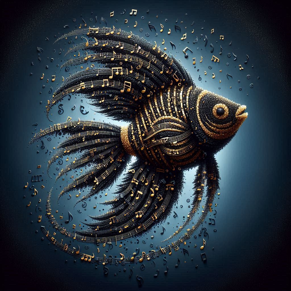 Musical Notes shape Into Angelfish 3