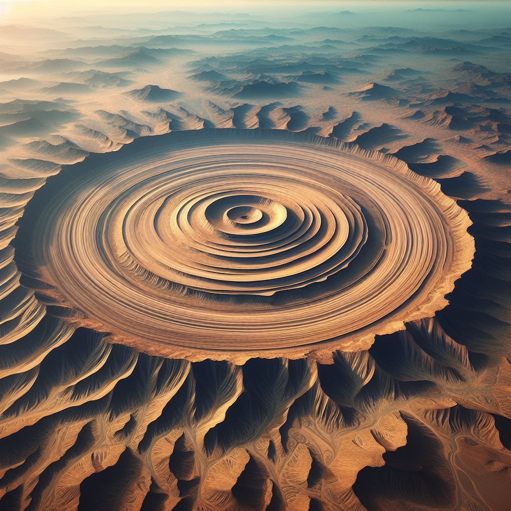 Mauritania's 'Eye of Africa' geological formation - AI Generated ...