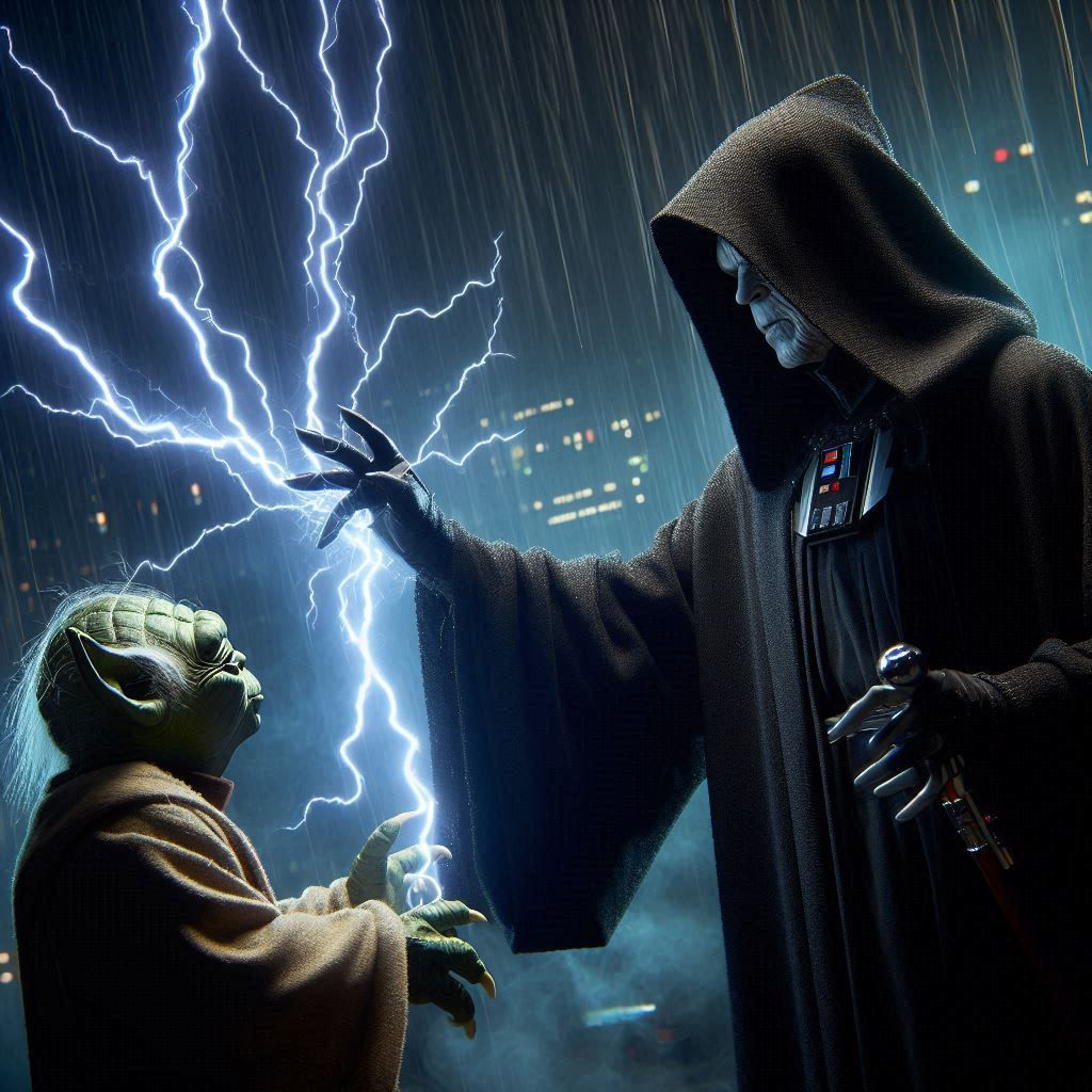 Channeling Force lightning papaltine vs yoda