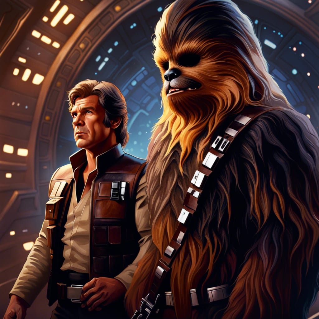 Han and Chewie - AI Generated Artwork - NightCafe Creator