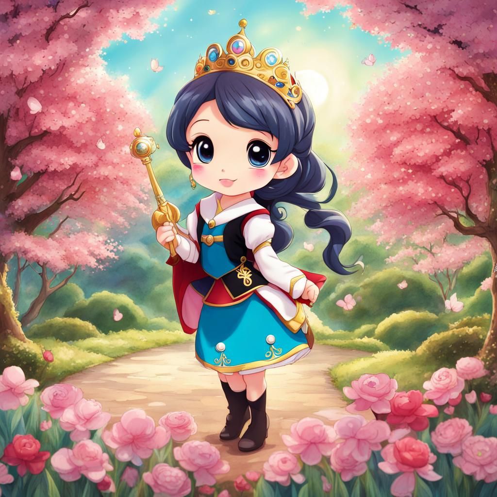 Princess, Kawaii, anime, chibi, disney, cartoon - AI Generated Artwork -  NightCafe Creator