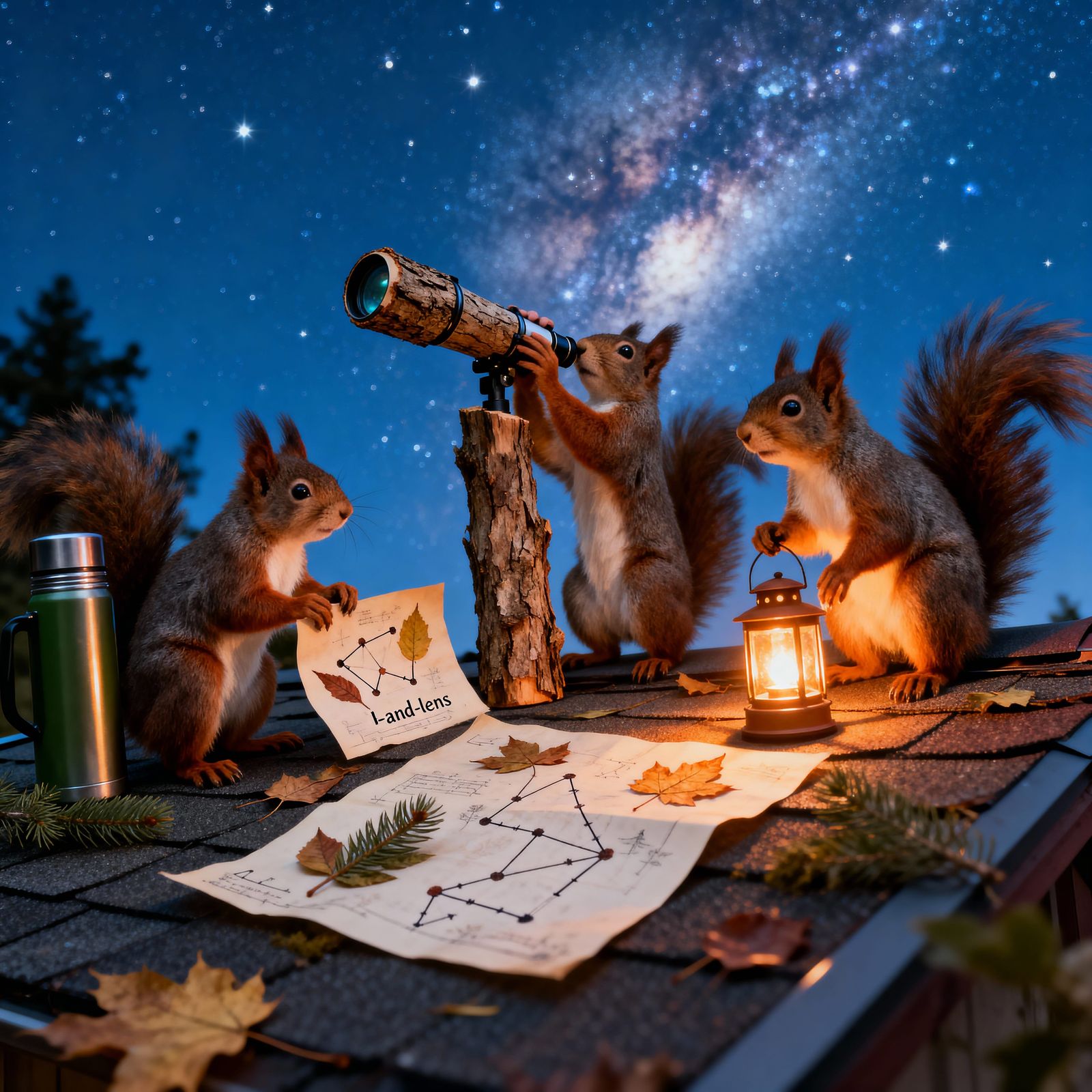 Secret squirrel gathering to observe the stars  by @grl_pwr