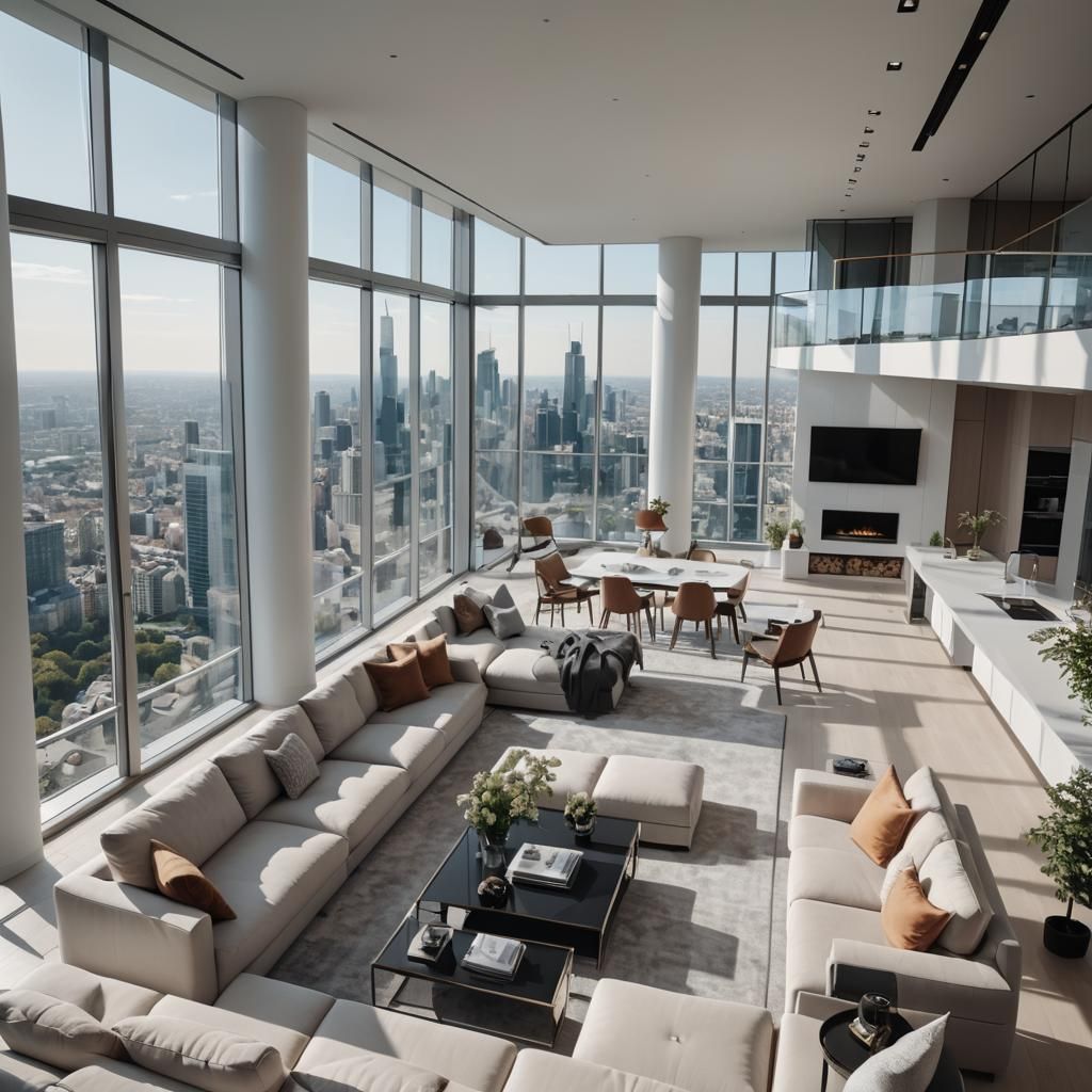 Luxurious Modern Smart Home with City View