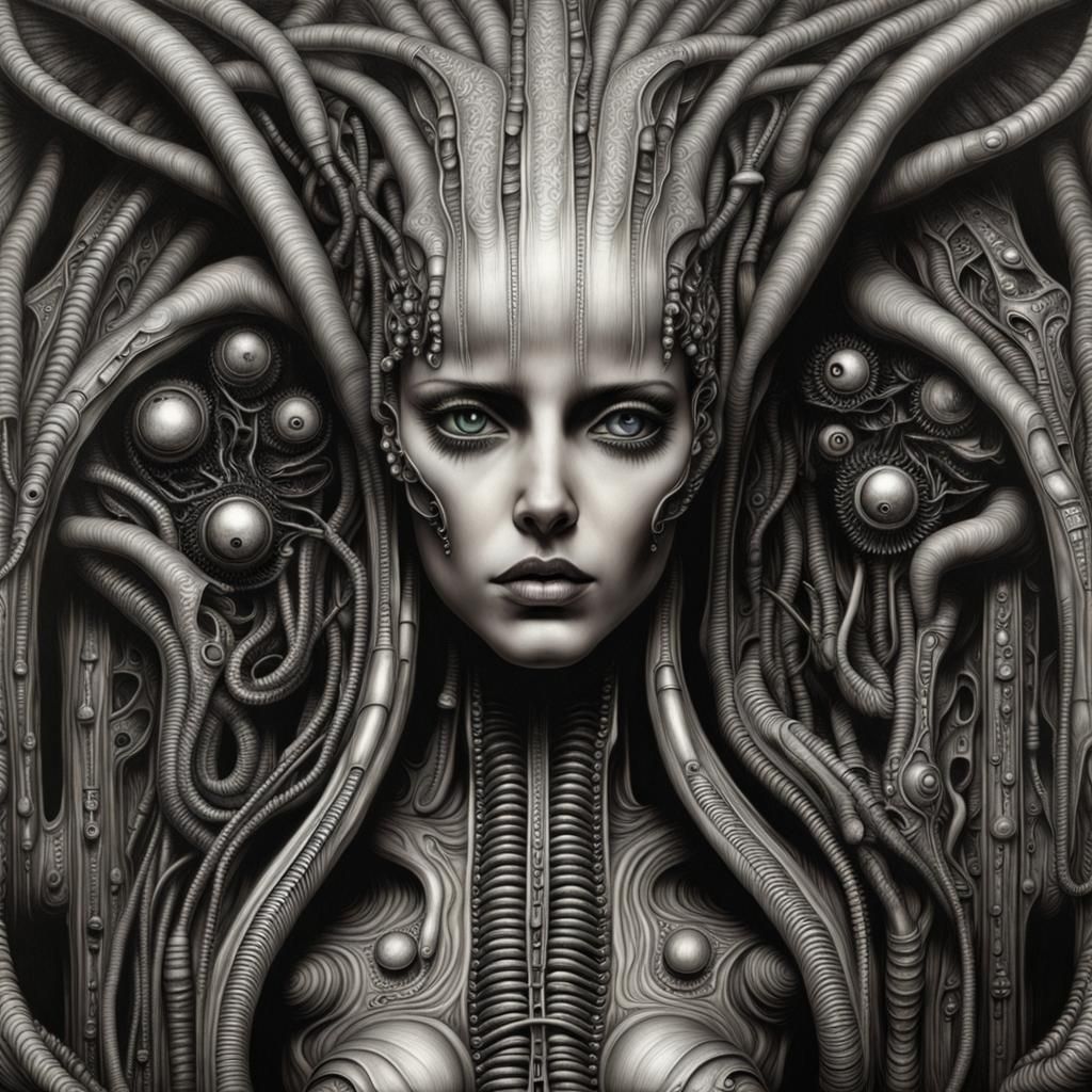 Body full of eyes H.R. Giger hyperdetailed - AI Generated Artwork ...