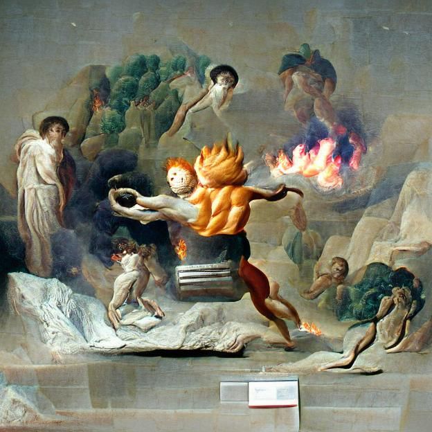 Prometheus Steals Fire from the Gods