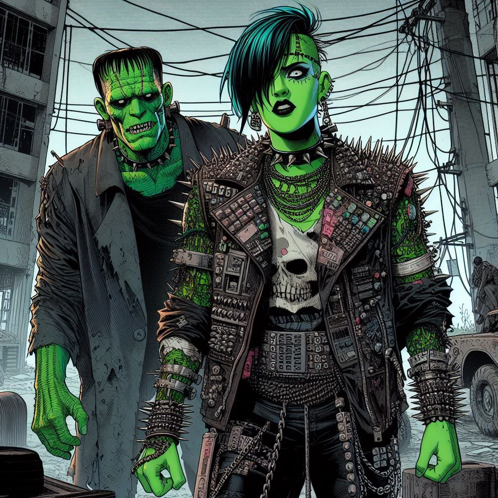 Goth-Punk Frankenstein and his Girlfriend
