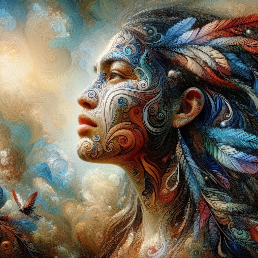 Maori woman portrait