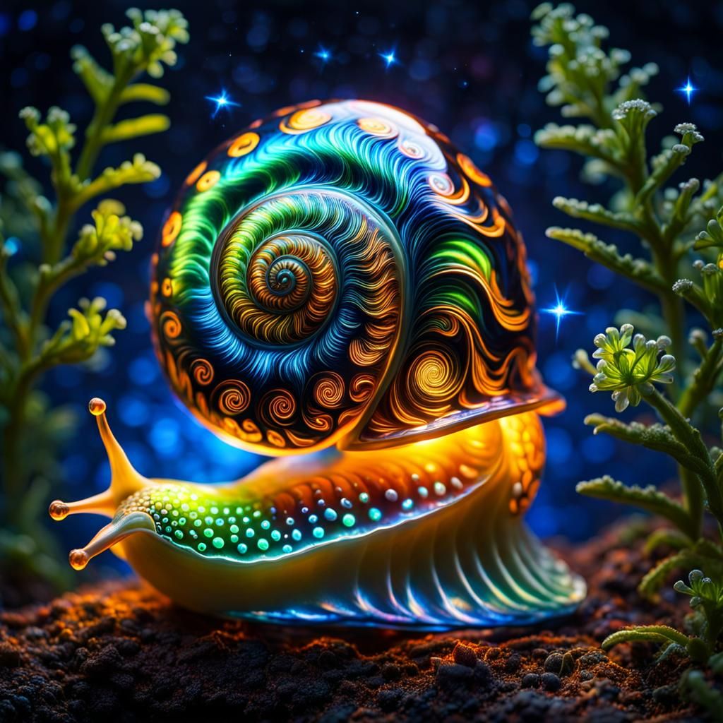 Bioluminescent fantasy snail
