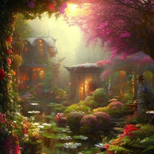 Water lily garden  by @RedPixie