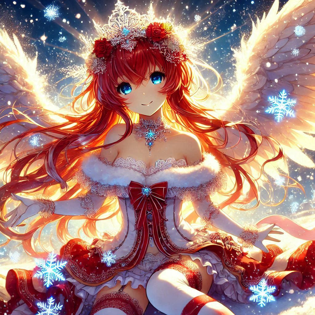 Radiant snow angel