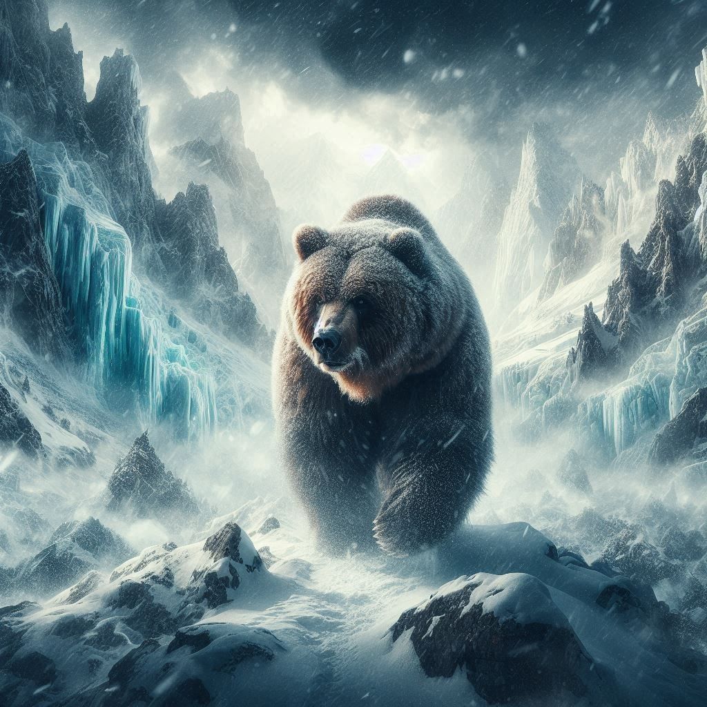 Kodiak Bear in the Alsakan Landscape