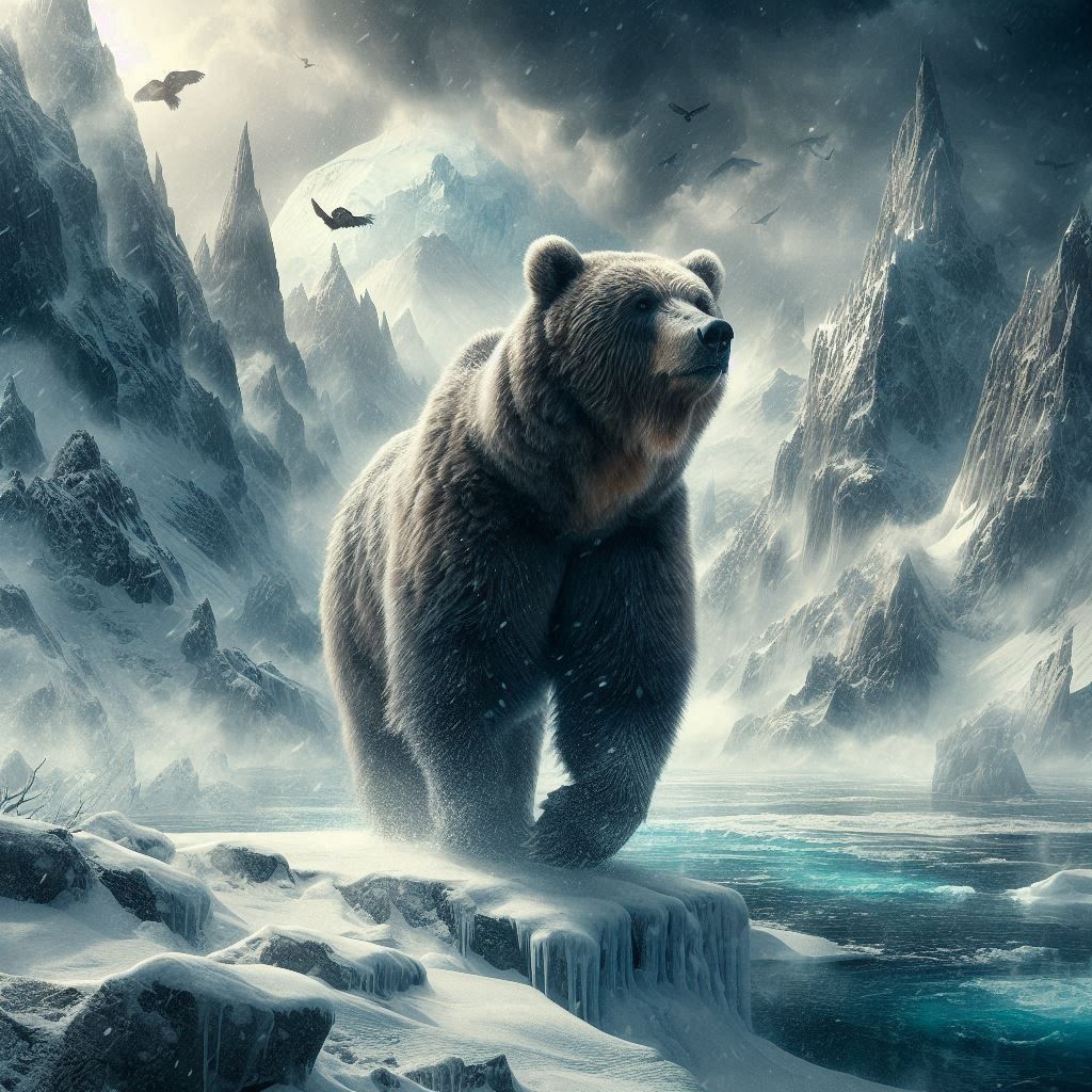 Kodia Bear in the Alsakan Landscape  by @Alyarie