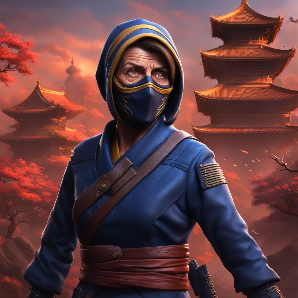 Nancy Pelosi as a Ninja