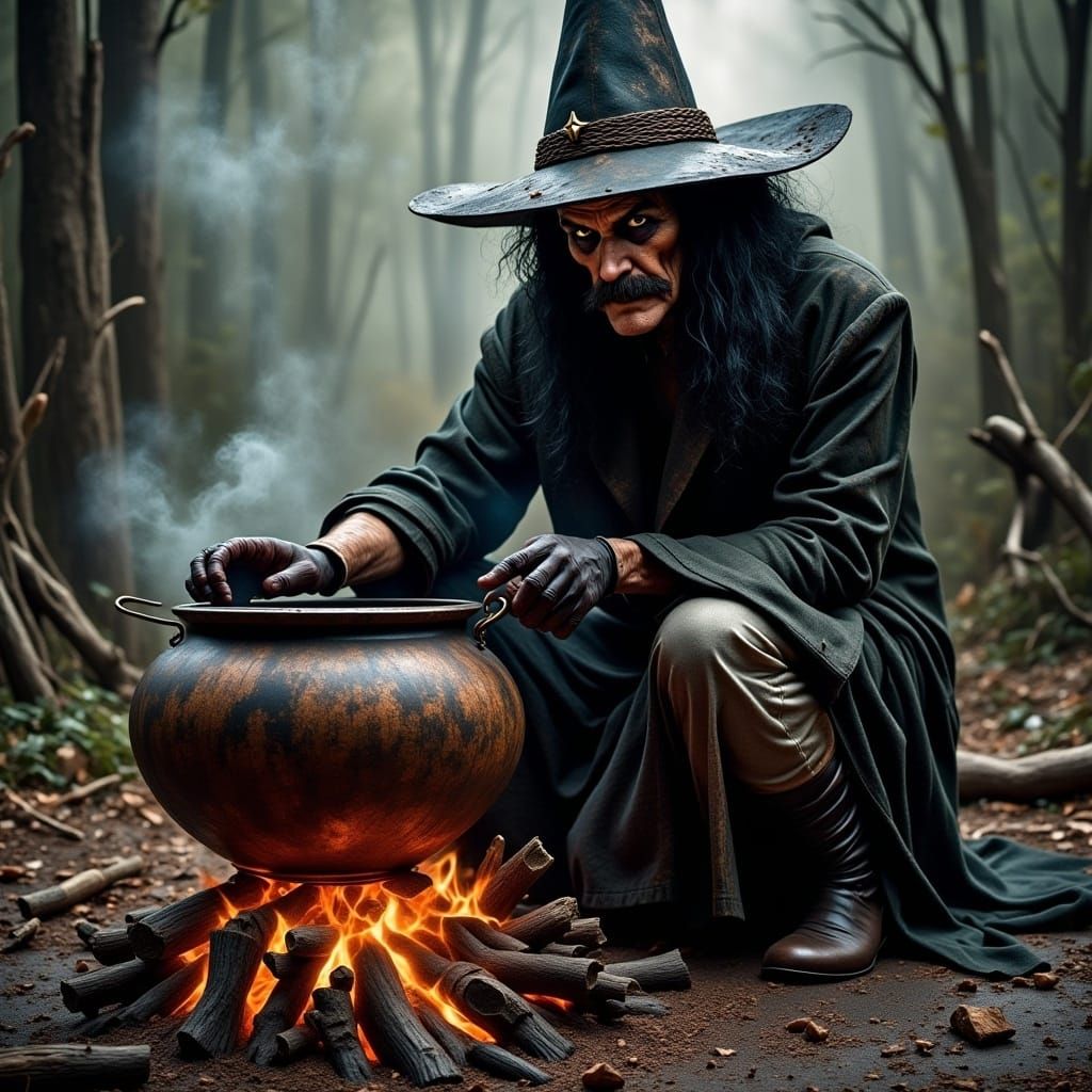 <lora:Vect Oblivion:1.0>
grunge, grungy, extremely detailed "Witch at a rusty cauldron over an open firepit", dirty, dusty, abandoned, haunt...