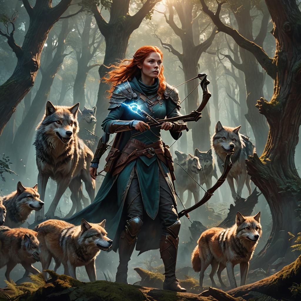 wolves Photobombs Zora: Female Half-orc Monk, LE. Str 15, In...