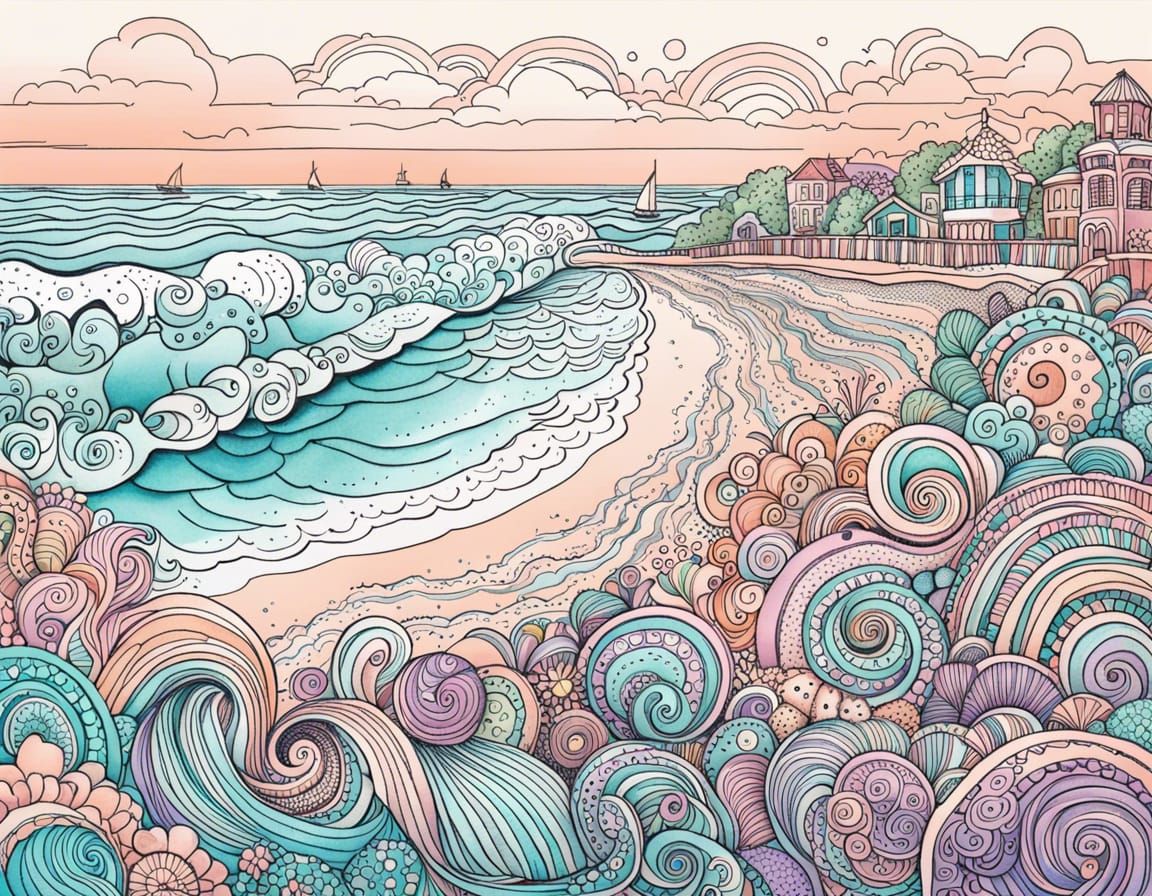 The Beach Doodle  by @Angel666