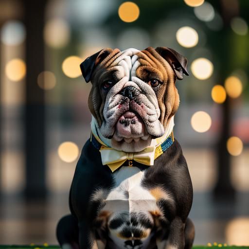Elegant Bulldog Composition ,

[

art

],

Professional phot...