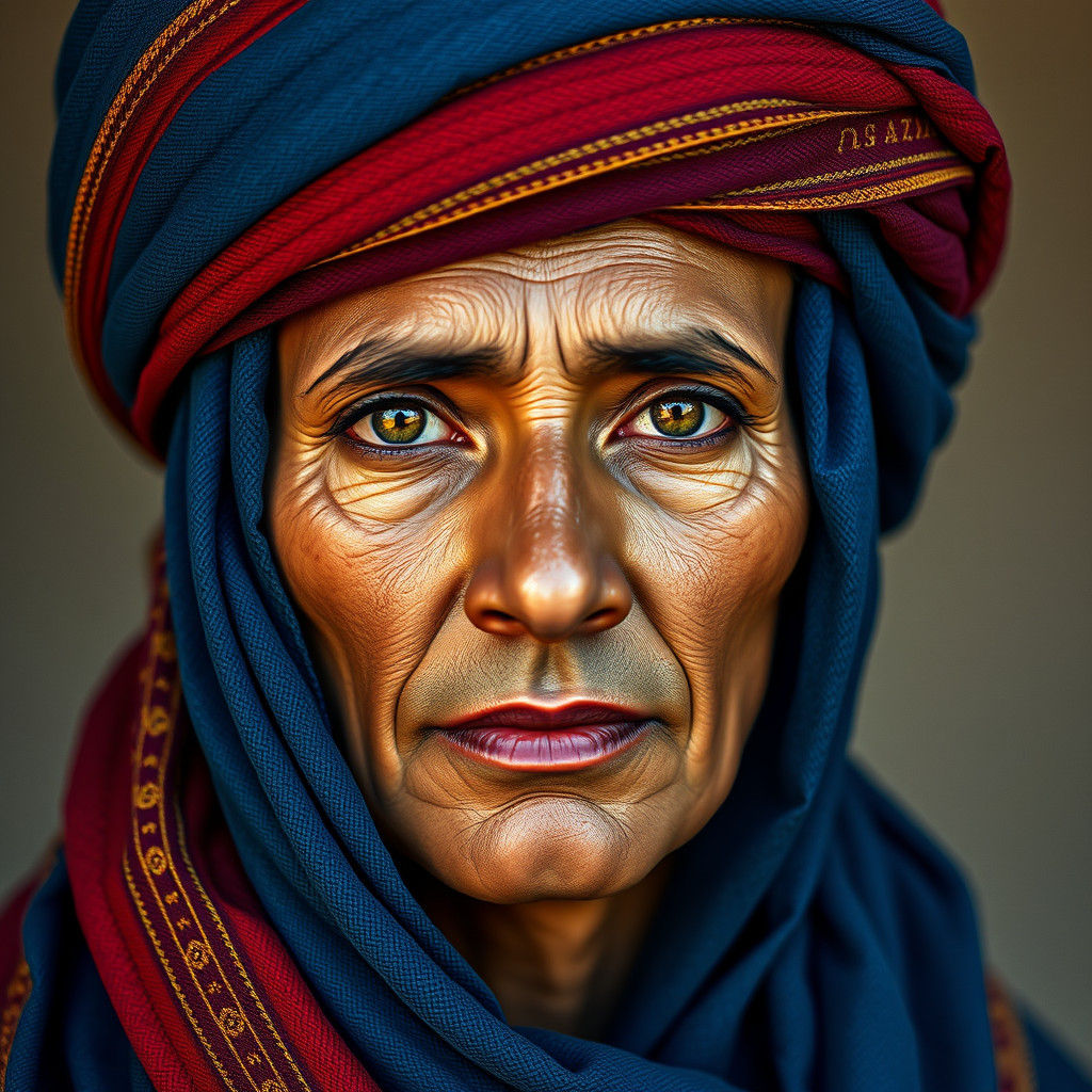 a realistic, high-definition portrait of a person wearing a ...