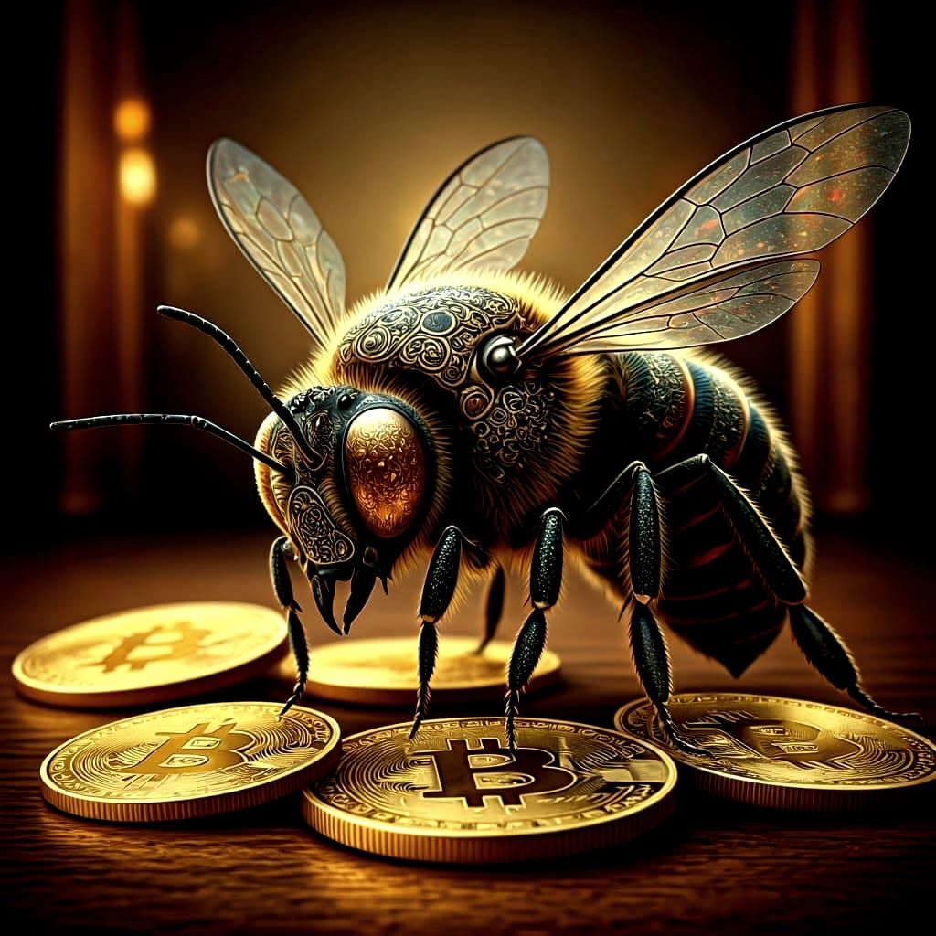Cryptobees make cryptohoney  by @N-Irene