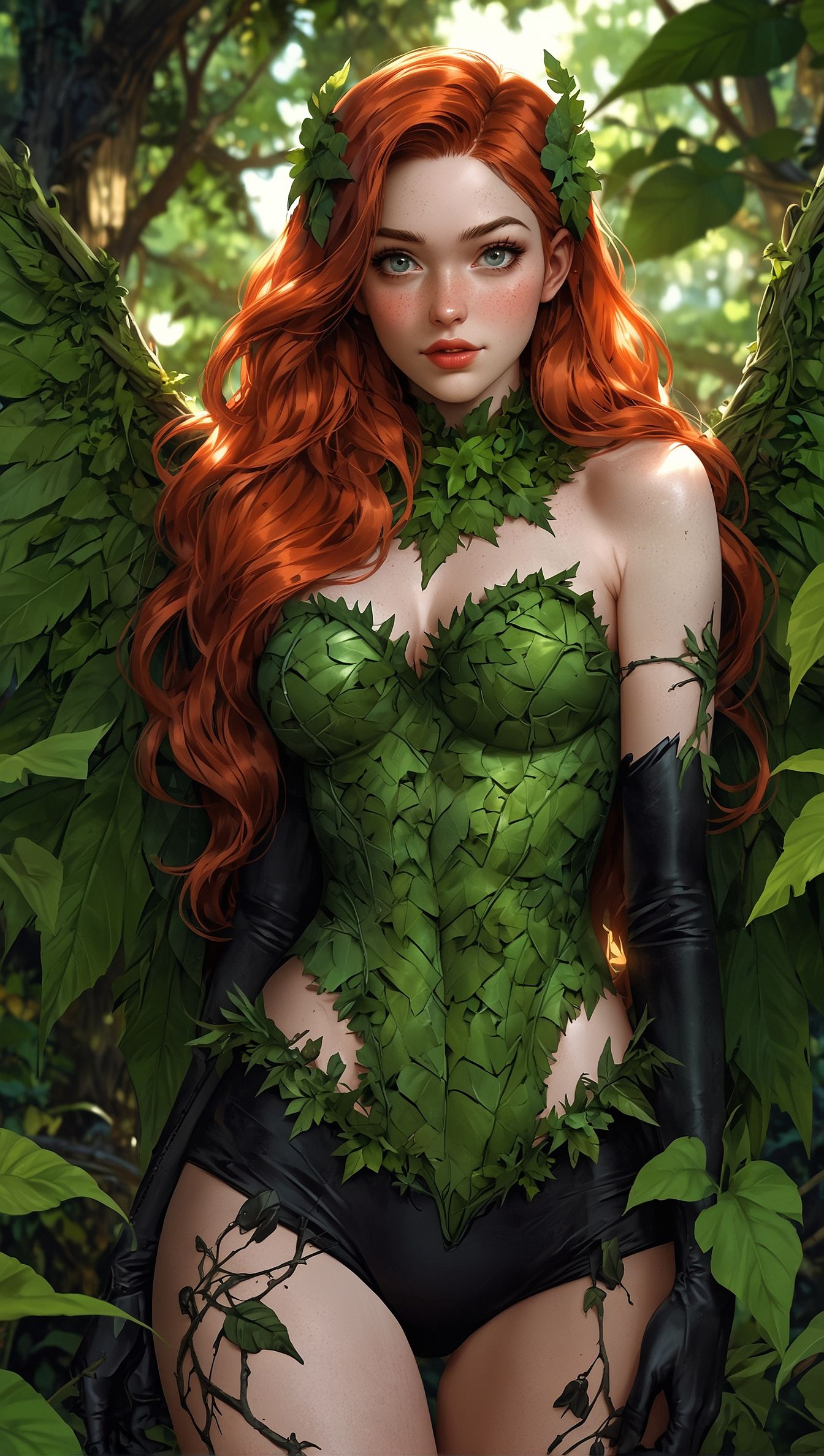 Poison ivy leaf wings concept