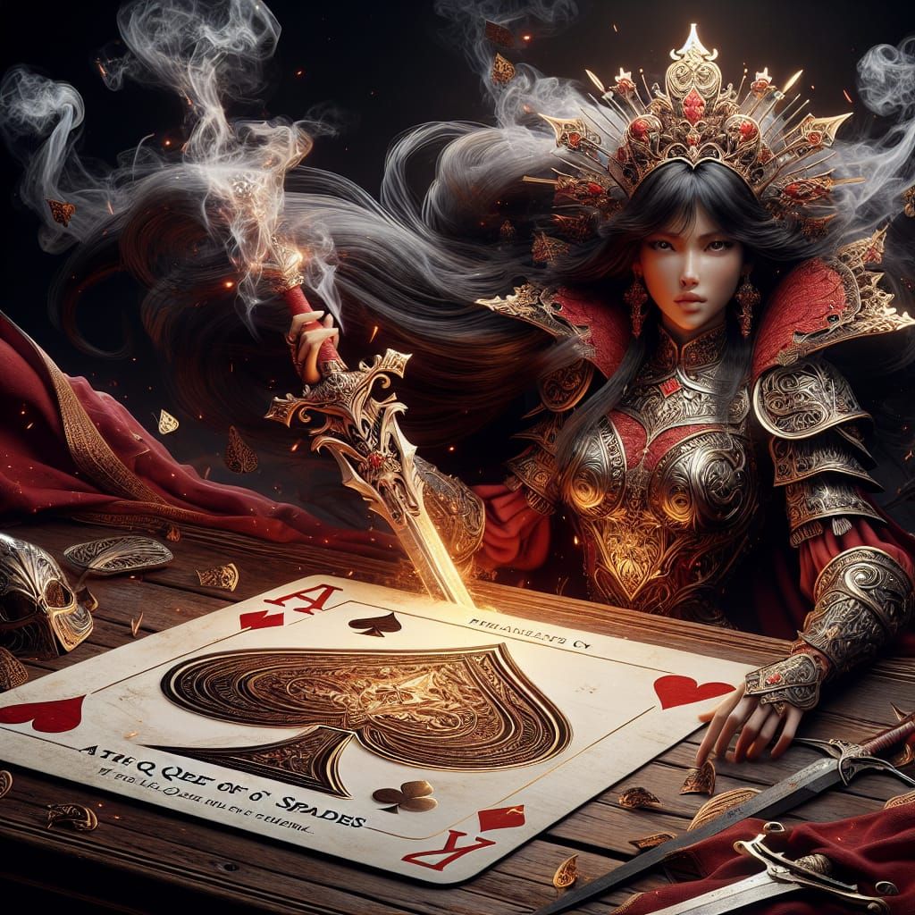 test queen of spades, warrior queen-1