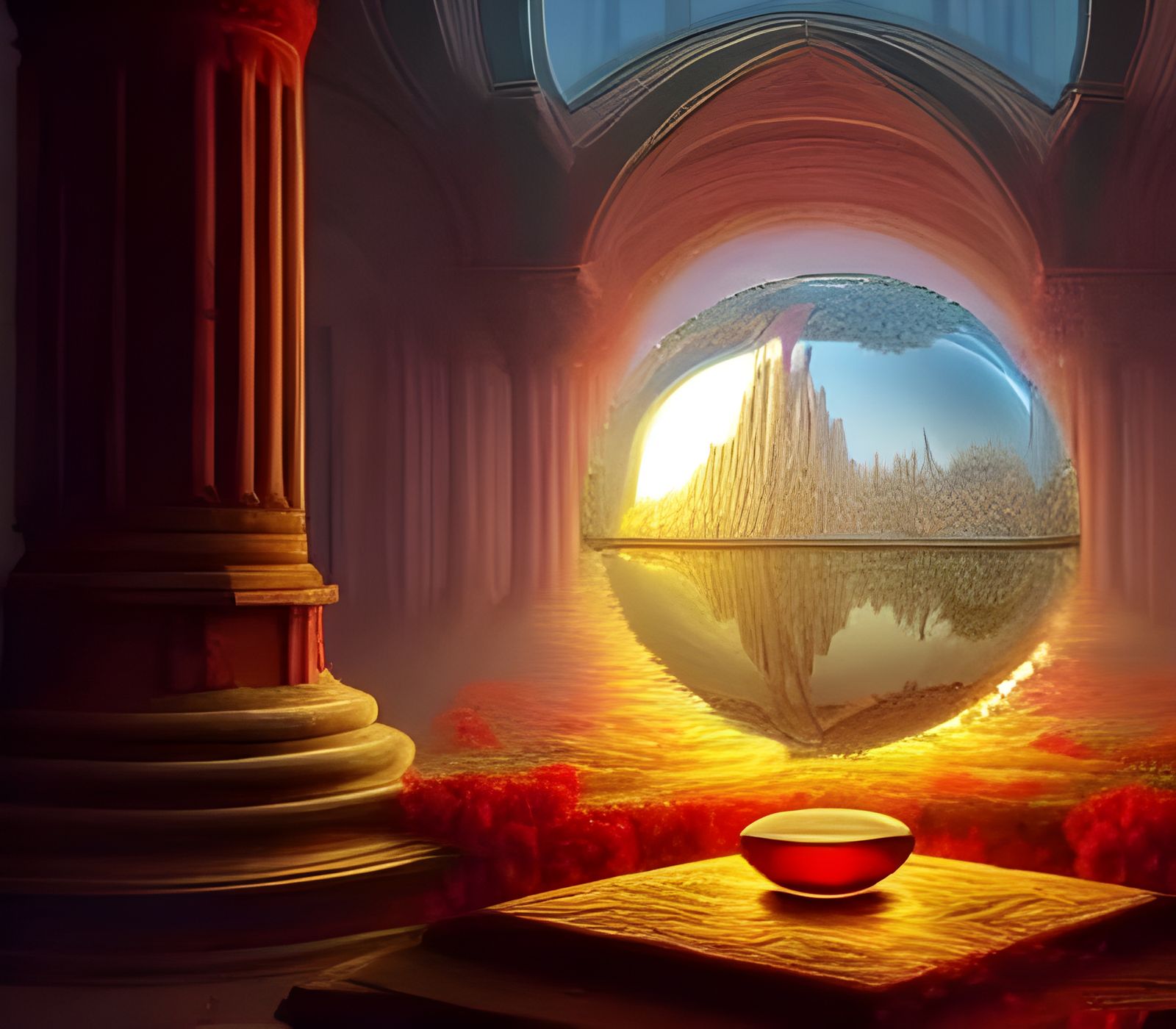 Floating Sphere 2 AI Generated Artwork NightCafe Creator