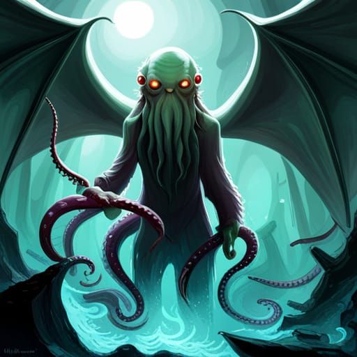 The Awakening Of Cthulhu, The Great Old One - AI Generated Artwork ...