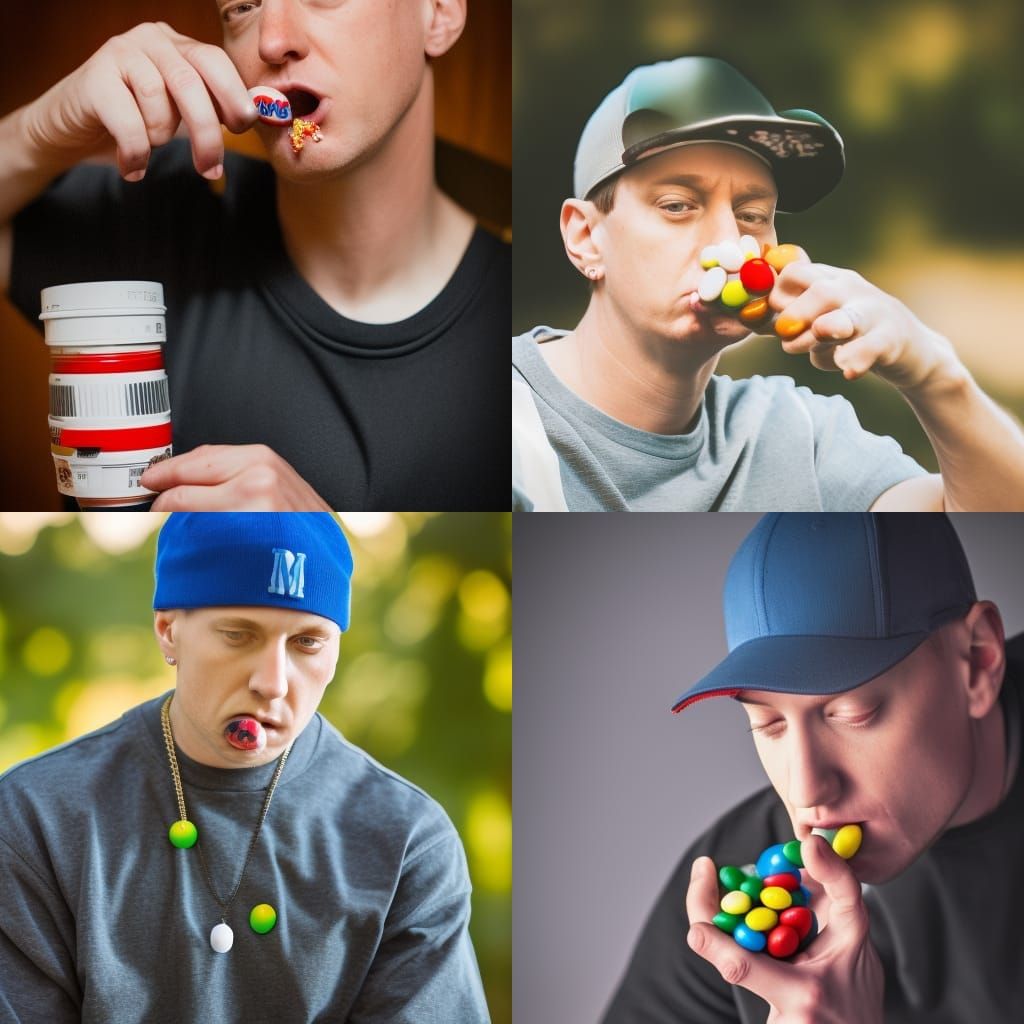 eminem eating m & m's