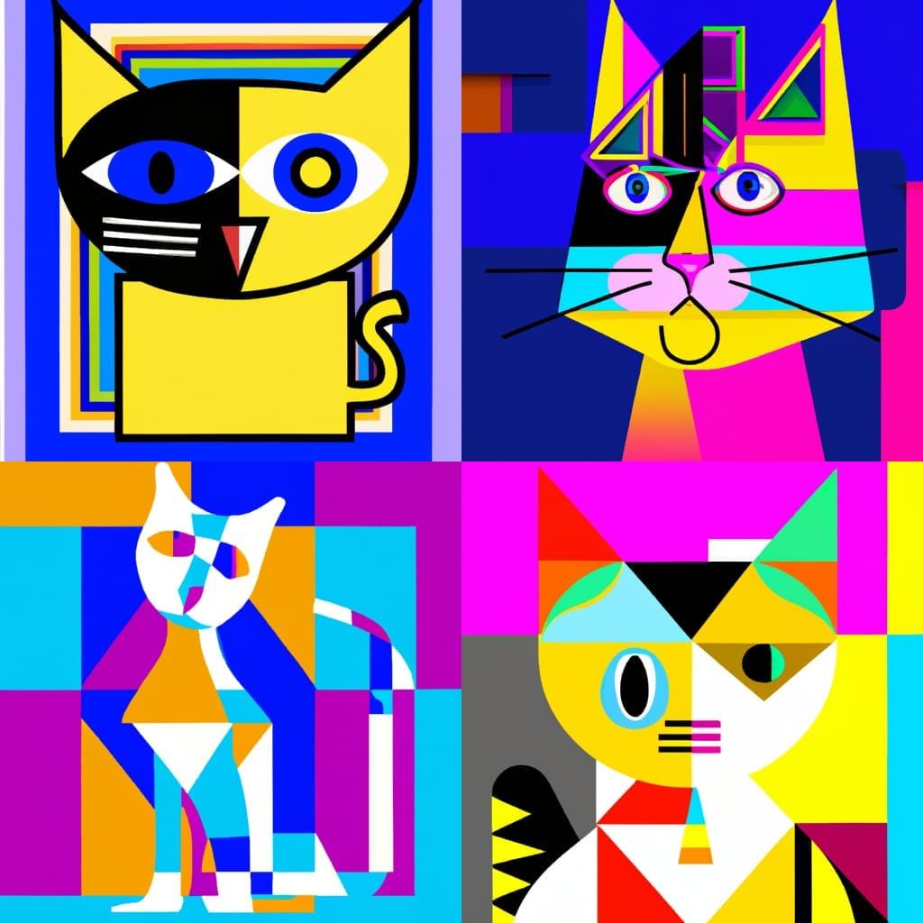 Picasso cat - AI Generated Artwork - NightCafe Creator