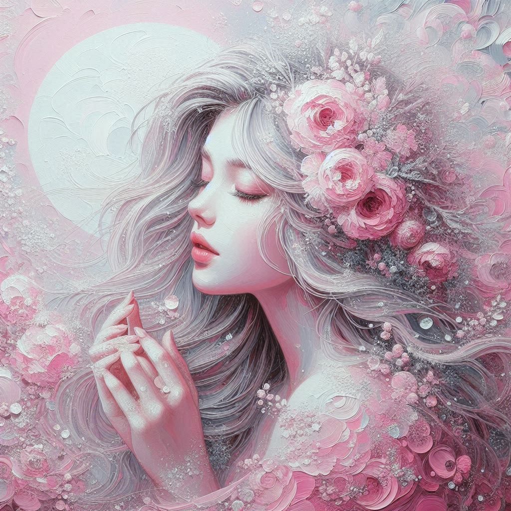 pink and white - young lady  by @Angelika