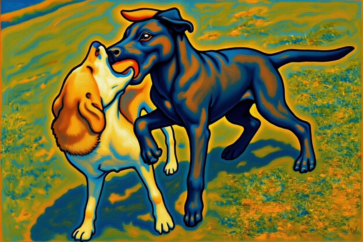 Vibrant Art Nouveau Painting in Style of Klimt