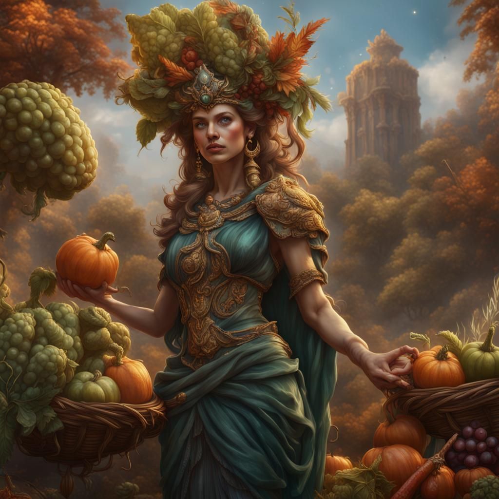 Demeter Goddesses of lizards and harvest and food   by @Elana 