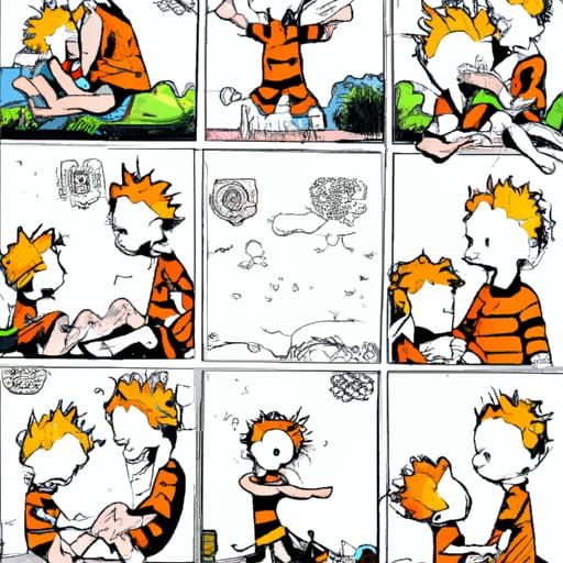 Calvin And Hobbes Comic Strip Ai Generated Artwork Nightcafe Creator 1142