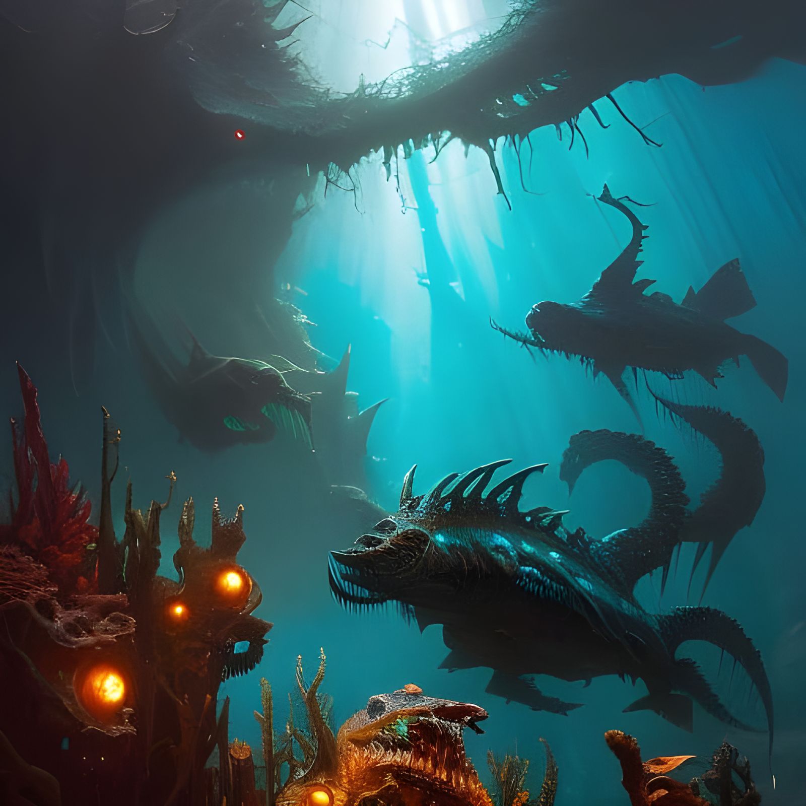 underwater spooky creatures