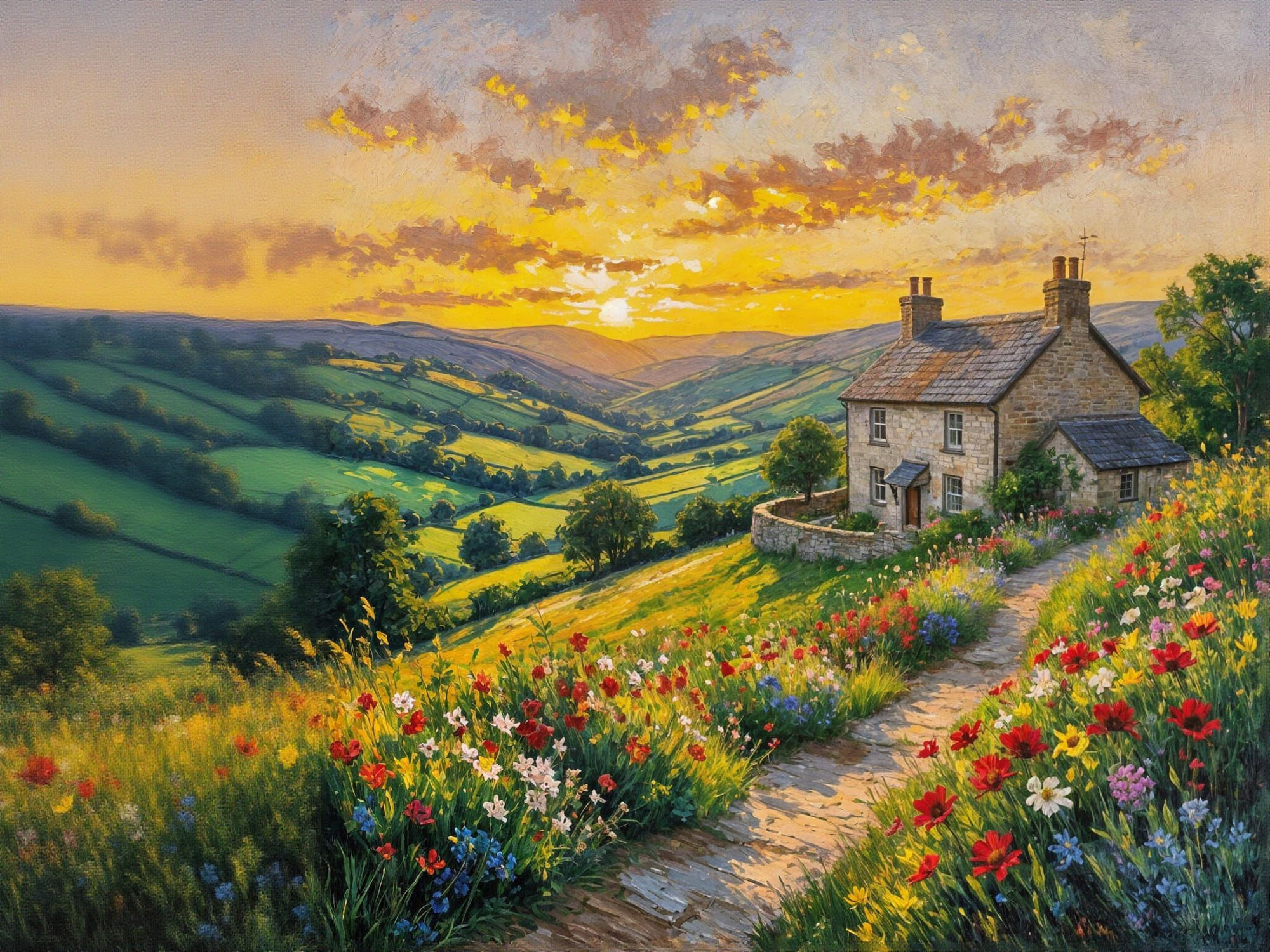 Sunset over Swaledale