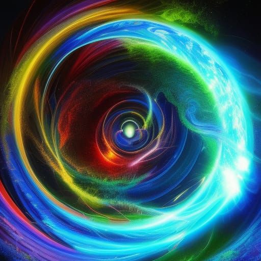 Rainbow Vortex - AI Generated Artwork - NightCafe Creator