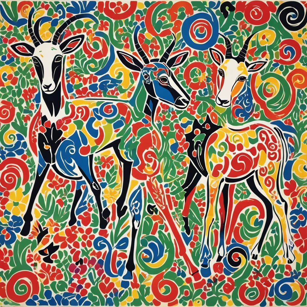 Henry Matisse’s colors, Henry Matisse’s lithograph, three sy...