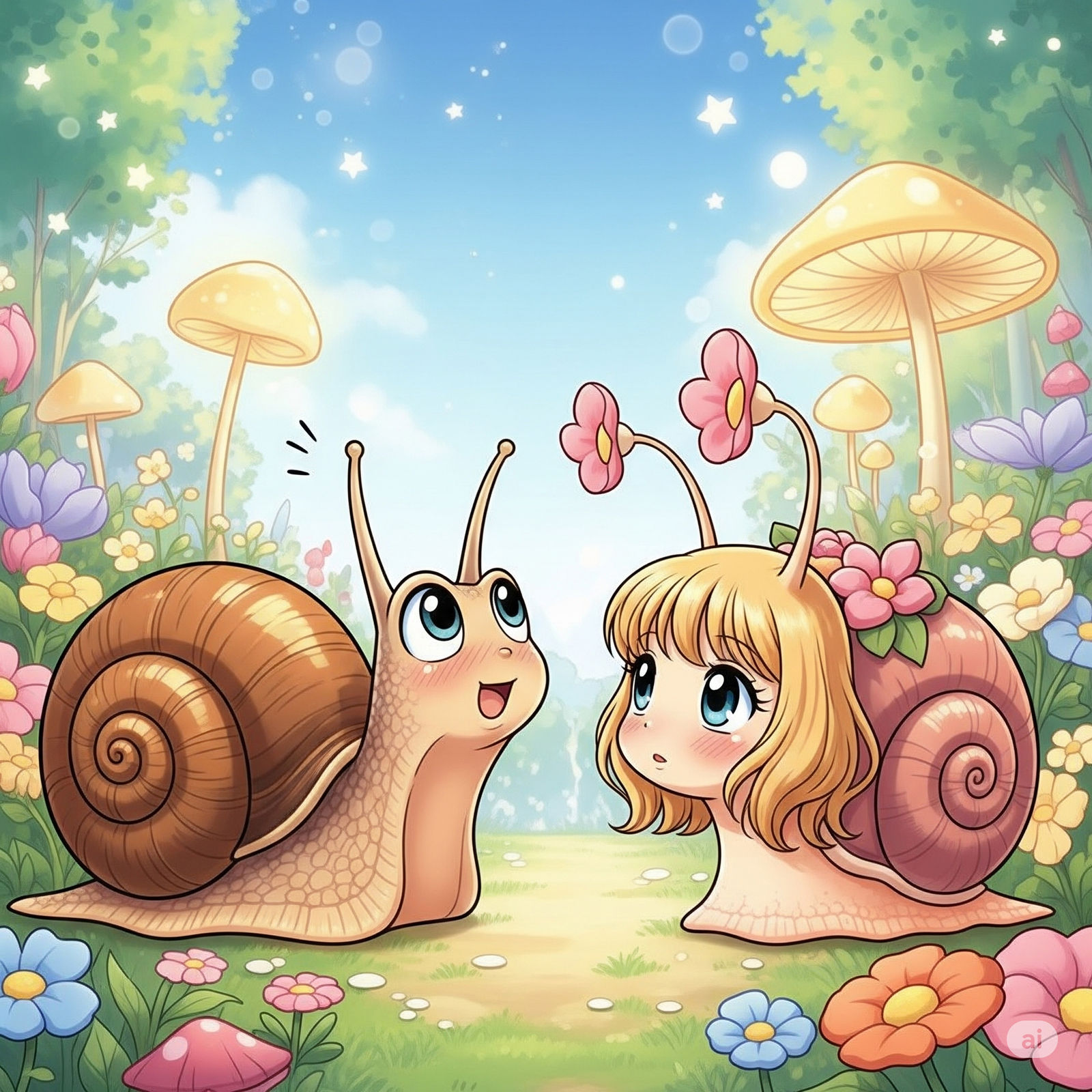 Boy Snail Meets Girl Snail