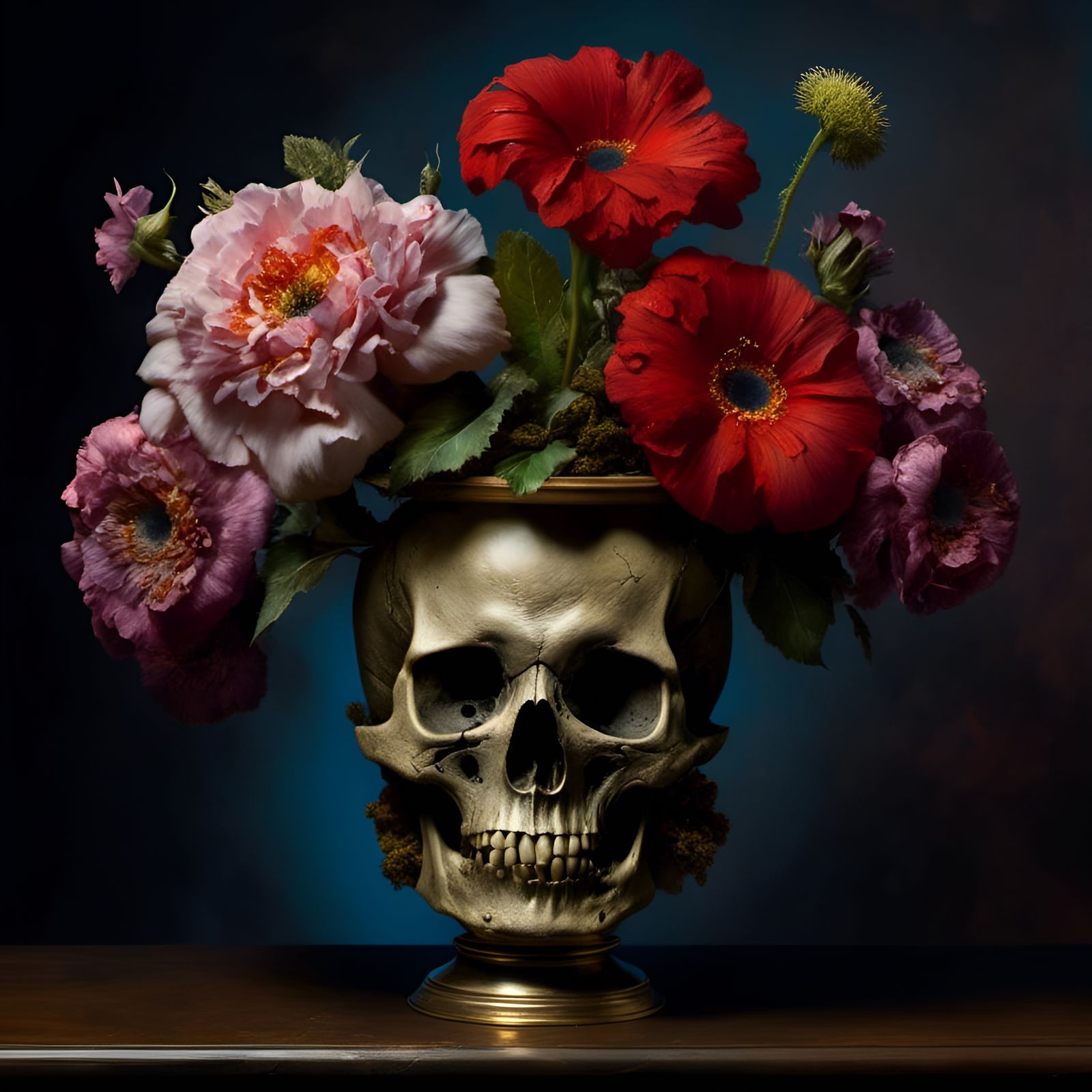 Skull vase