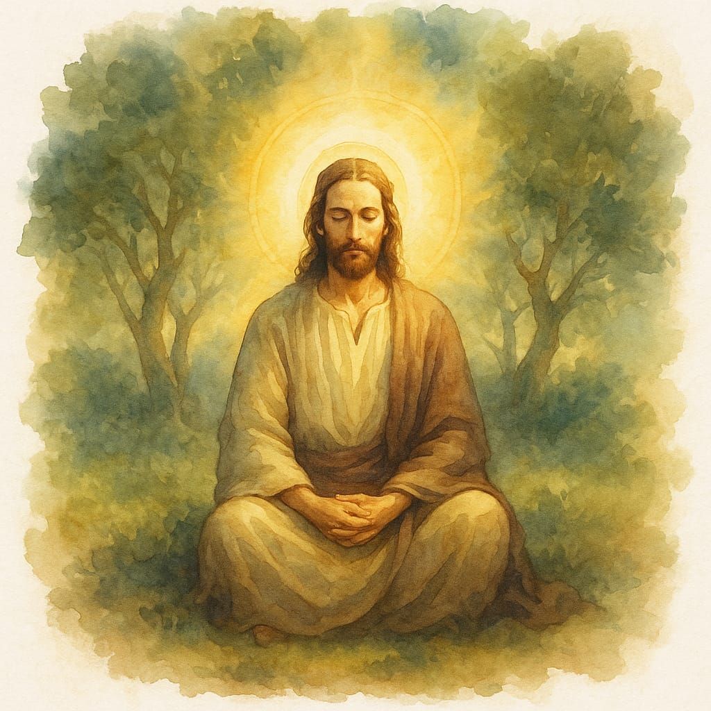 Jesus meditating; Holy Tuesday – GE